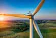 gros plan pales d'éolienne